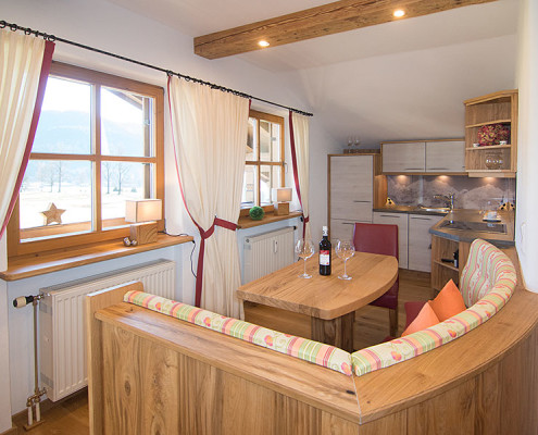 Fewo Kaiserwinkl Suite, 2 Personen, Küche mit Essraum