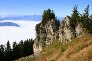 Felsen von Berg Hochgern im Chiemgau
